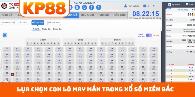 Lựa chọn con lô may mắn trong xổ số miền Bắc