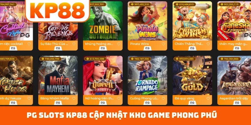 PG Slots KP88 cập nhật kho game phong phú