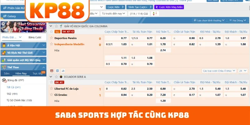 Saba Sports hợp tác cùng KP88