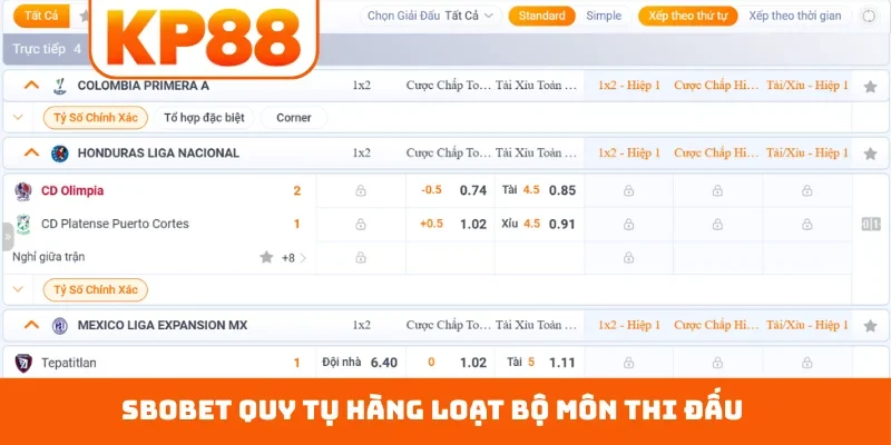 SBOBET quy tụ hàng loạt bộ môn thi đấu