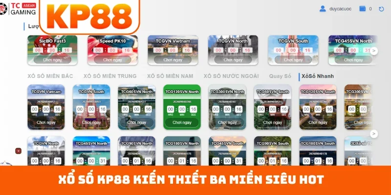 Xổ số KP88 kiến thiết ba miền siêu hot