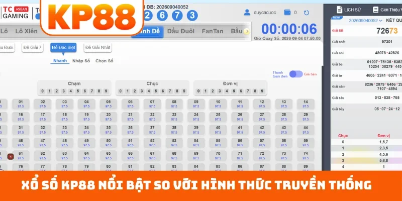 Xổ số KP88 nổi bật so với hình thức truyền thống